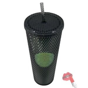 Starbucks Tumbler Fall 2020 Black‎ Iridescent Dark Bling Studded 24 Oz Cup